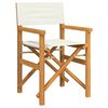 vidaXL Sammenleggbare regiss&oslash;rstol kremhvit heltre teak
