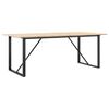 vidaXL Spisebord O-ramme 200x100x75 cm heltre furu og st&aring;l