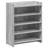 vidaXL Sko Skap Gr&aring; Sonoma 73,5 x 36 x 92 cm Konstruert tre