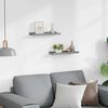 vidaXL Flytende vegghyller 2 stk gr&aring; 40x9x3 cm MDF