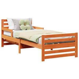 vidaXL Sengestamme Vokset Brun 80 x 200 cm Konstruert tre