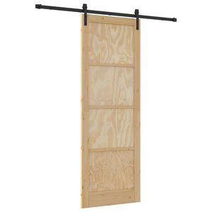 vidaXL Skyved&oslash;r Naturlig og svart 83 x 232 cm Heltre furu