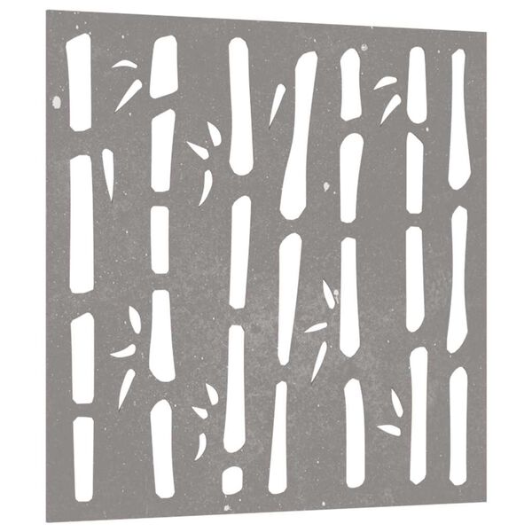 vidaXL Veggdekorasjon til hage 55x55 cm cortenst&aring;l bambusdesign