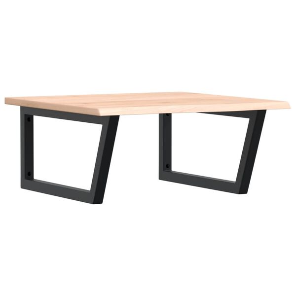 vidaXL Servanthylle veggmontert st&aring;l og heltre eik