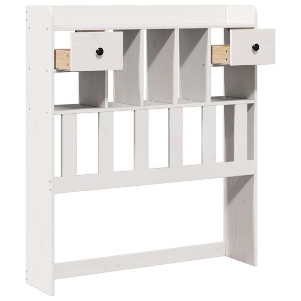 vidaXL Hodegavl med oppbevaring hvit 90 cm heltre furu