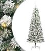 vidaXL Kunstig sammensatt juletre 300 LED-lys Gr&oslash;nn og hvit 180 cm