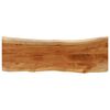 vidaXL Vegghylle 120x40x3,8 cm rektangul&aelig;r heltre akasie naturlig kant