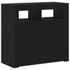 vidaXL Serviesskap Svart Eik 80 x 35 x 75 cm Konstruert tre