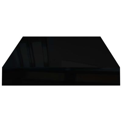 vidaXL Flytende vegghylle høyglans svart 40x23x3,8 cm MDF