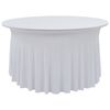 vidaXL Elastisk bordduk med skj&oslash;rt 2 stk 180x74 cm hvit