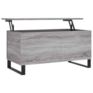 vidaXL Salongbord gr&aring; sonoma 90x44,5x45 cm konstruert tre