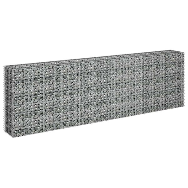 vidaXL Gabion h&oslash;ybed galvanisert st&aring;l 270x30x90 cm
