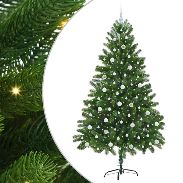 vidaXL Juletre med 300 LED med stativ gr&oslash;nn 210 cm PE