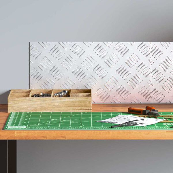 vidaXL Trinn Rektangul&aelig;r 2 pcs s&oslash;lv 40 x 20 cm Aluminium