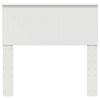 vidaXL Hodegavl med hodegjerde Hvit 90 cm Konstruert tre