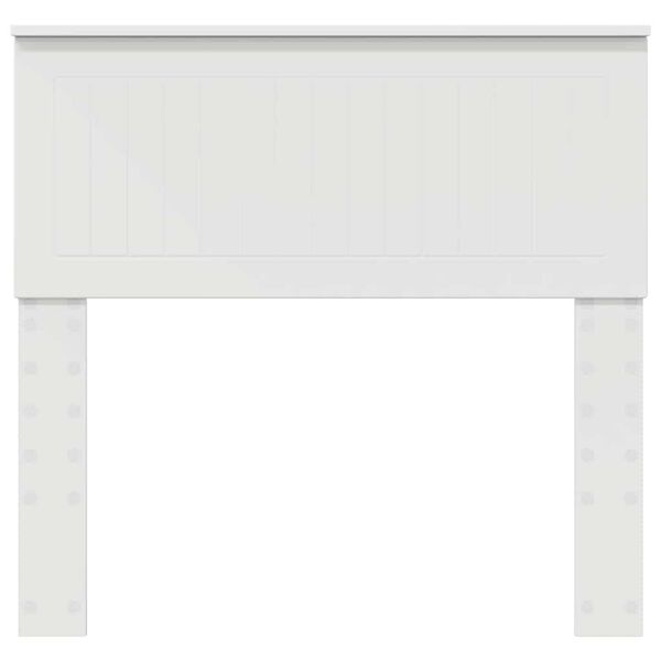 vidaXL Hodegavl med hodegjerde Hvit 90 cm Konstruert tre