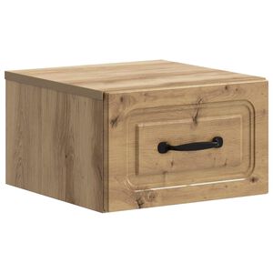 vidaXL Vegghengt Nattbord Artisan eik 34,5 x 33 x 20 cm Konstruert tre