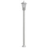 vidaXL Utend&oslash;rs gulvlampe s&oslash;lv 120 cm rustfritt st&aring;l