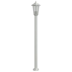 vidaXL Utend&oslash;rs gulvlampe s&oslash;lv 120 cm rustfritt st&aring;l