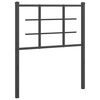 vidaXL Utskiftbar sengegavl i metall svart 75 cm