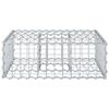 vidaXL Gabion hevet seng s&oslash;lv 60 x 60 x 20 cm Galvanisert St&aring;l