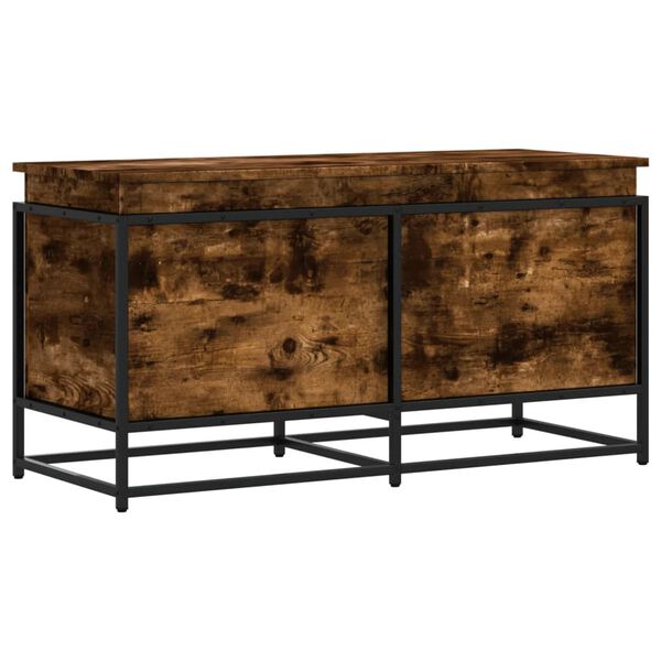 vidaXL Oppbevaringsboks med lokk r&oslash;kt eik 100x40x51,5cm konstruert tre