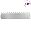vidaXL Plenkanter 10 pcs s&oslash;lv 103 x 0,05 x 22 cm Galvanisert St&aring;l