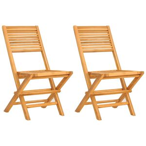 vidaXL Klappstoler 2 stk 47x62x90 cm heltre teak
