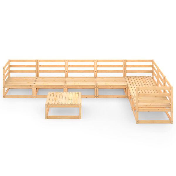 vidaXL Hagesofagruppe 8 deler heltre furu