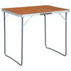 vidaXL Sammenleggbart campingbord med metallramme 80x60 cm