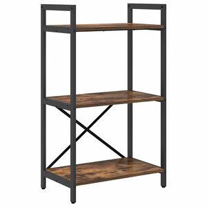 vidaXL Bokhylle 3 niv&aring;er 56 x 34 x 96 cm Konstruert tre R&oslash;kt eik