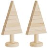 vidaXL Juletre av tre til pynt 2 stk 30 cm heltre furu