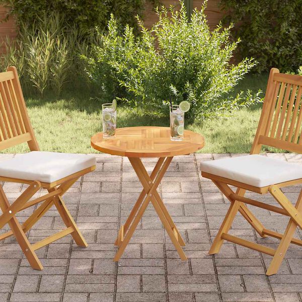 vidaXL Bordplate heltre teak 2,5 cm 60 cm