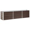 vidaXL H&oslash;ybed galvanisert st&aring;l 240x40x45 cm brun