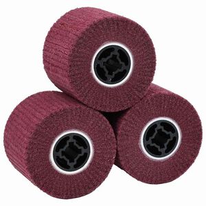 vidaXL Slipe ruller 3 stk. R&oslash;d 12 x 12 x 10 cm Syntetisk fiber