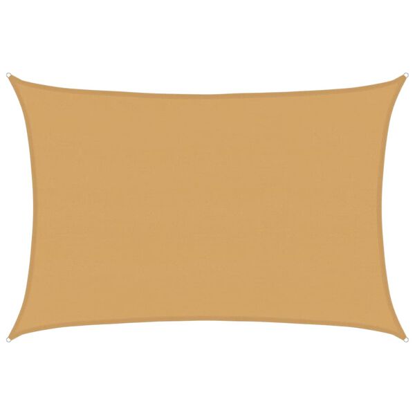 vidaXL Solseil 160 g/m&sup2; rektangul&aelig;r sand 5x6 m HDPE
