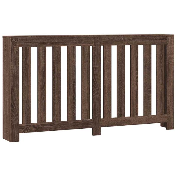 vidaXL Radiatordeksel brun eik 149x20x82 cm konstruert tre