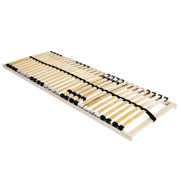 vidaXL Lamelbunn Brun 140 x 190 cm Massiv b&oslash;ketre