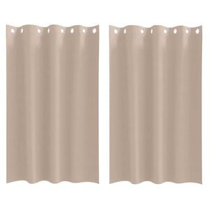 vidaXL M&oslash;rkleggende Gardiner med Ringer 2 pcs Gr&aring;brun 175 x 140 cm