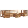 vidaXL Sofasett 8 pcs Naturlig Solid akasietre