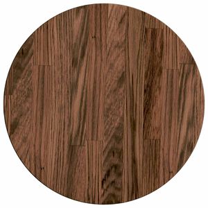 vidaXL Bordplate &Oslash; 40 x 2,5 cm Rund Massivt Eiketre M&oslash;rk brun