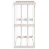 vidaXL Utend&oslash;rs vedstativ hvit 108x52x106 cm heltre furu