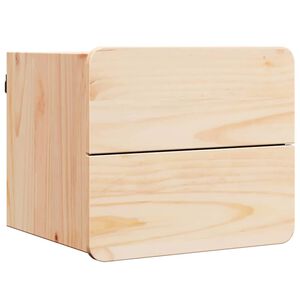 vidaXL Nattbord med skuff Brun 39 x 34 x 33 cm Heltre furu