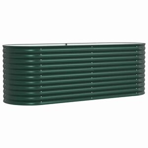 vidaXL Hevet bed Gr&oslash;nn 240 x 80 x 81 cm St&aring;l
