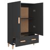 vidaXL Highboard svart 70x31x115 cm konstruert tre