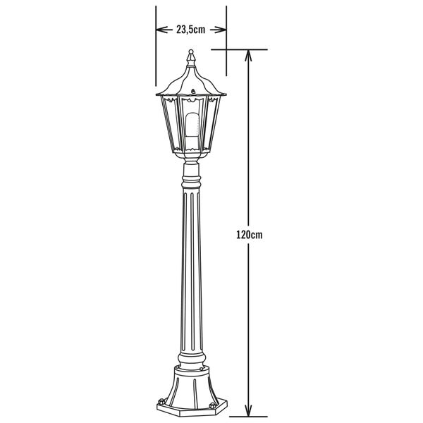 KONSTSMIDE Gulvlampe Firenze matt svart