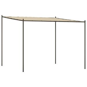 vidaXL Festtelt beige 3x3 m 180 g/m&sup2; stoff og st&aring;l