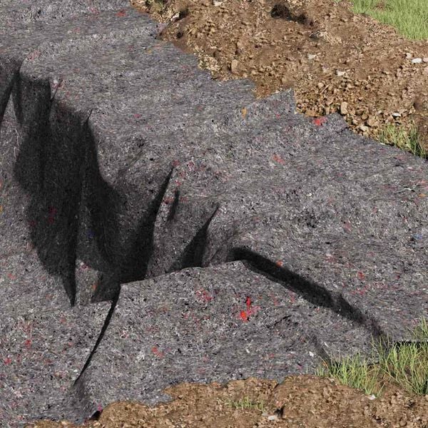 vidaXL Damfleece Grå 1 x 10 m Polyester og bomull