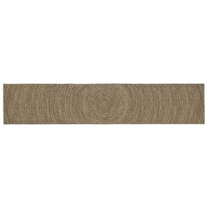 vidaXL Omr&aring;detepper Naturlig og svart 60 x 400 cm Jute