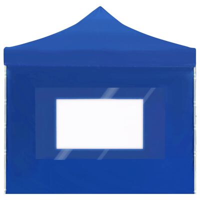 vidaXL Profesjonelt foldbart festtelt vegger aluminium 6x3 m blå